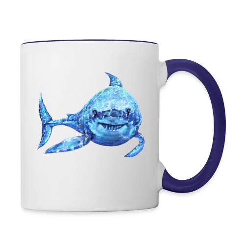 sharp shark - Contrast Coffee Mug