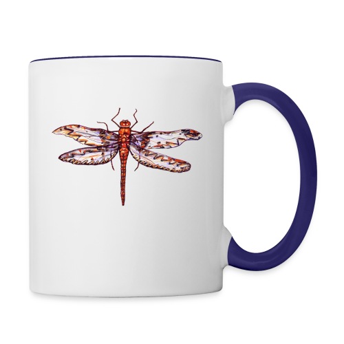 Dragonfly red - Contrast Coffee Mug