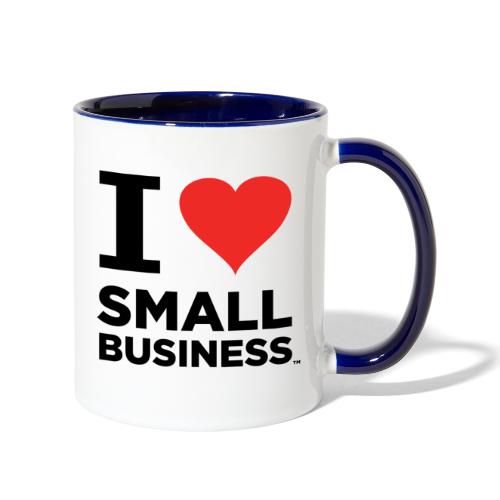 I Heart Small Business (Black & Red) - Contrast Coffee Mug
