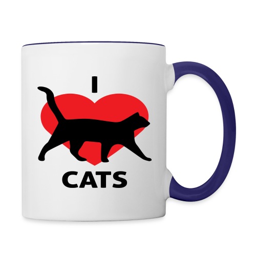 I Love Cats - Contrast Coffee Mug
