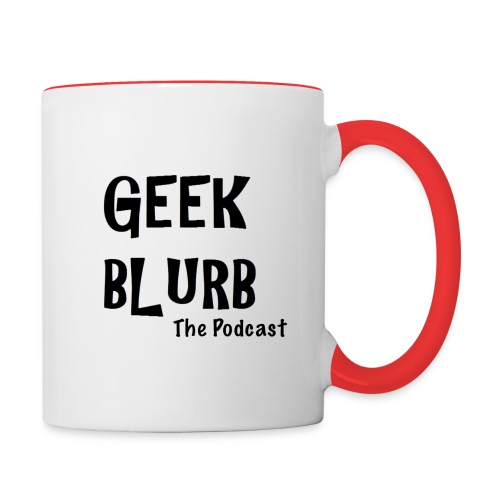Geek Blurb (Transparent, Black Logo) - Contrast Coffee Mug