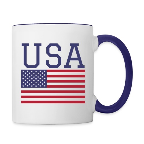 USA American Flag - Fourth of July Everyday - Contrast Coffee Mug