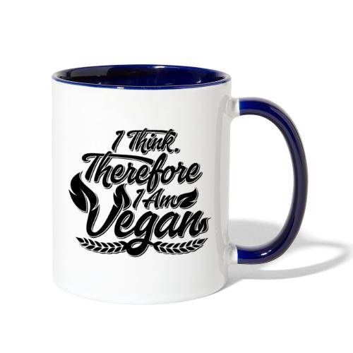 I Think, Therefore I Am Vegan - Contrast Coffee Mug