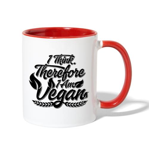 I Think, Therefore I Am Vegan - Contrast Coffee Mug