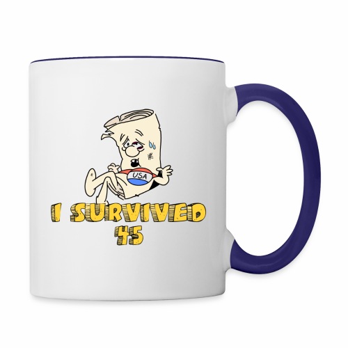 I Survived 45 - Contrast Coffee Mug