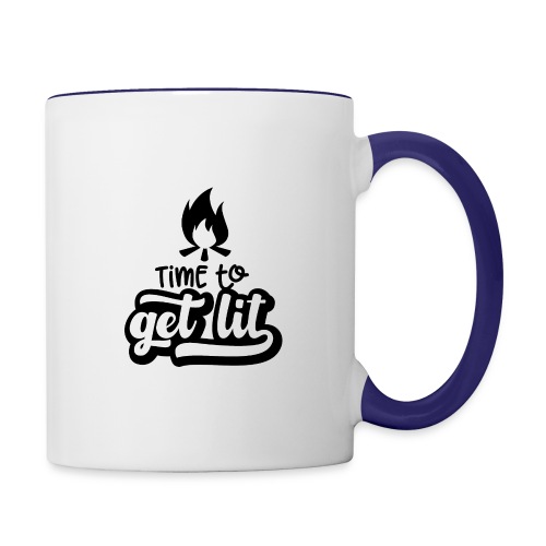 Camping time to get lit - Contrast Coffee Mug