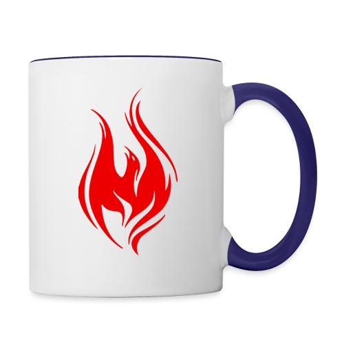 Front (Phoenix-Red) _ Back (Blank) - Contrast Coffee Mug