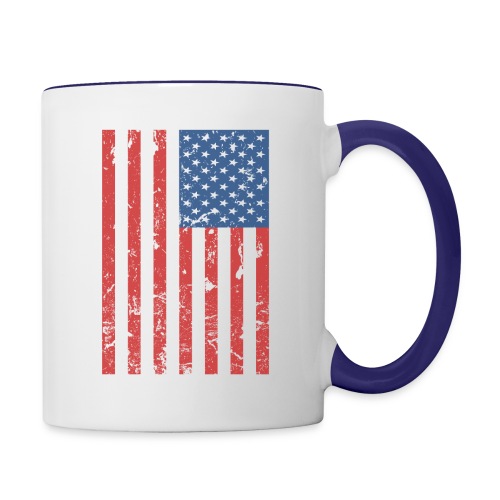 America Flag Vintage - Contrast Coffee Mug