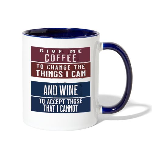 Coffee and Wine Serenity - Contrast Coffee Mug