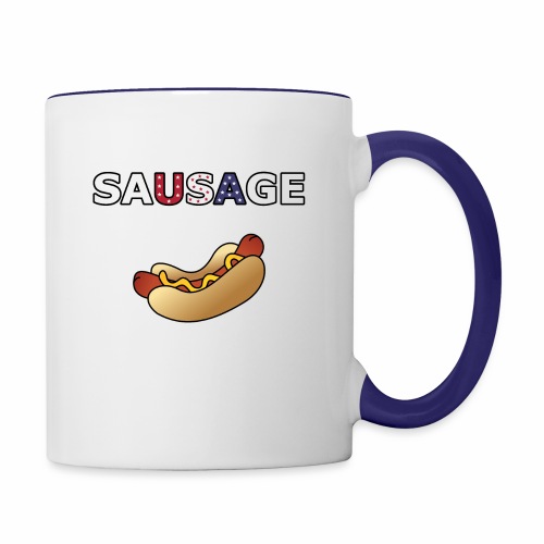 Patriotic BBQ Sausage - Contrast Coffee Mug