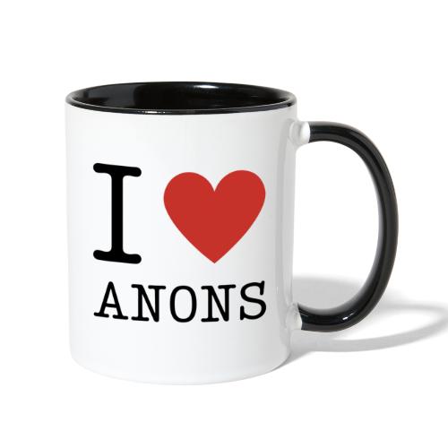 I <3 ANONS - Contrast Coffee Mug