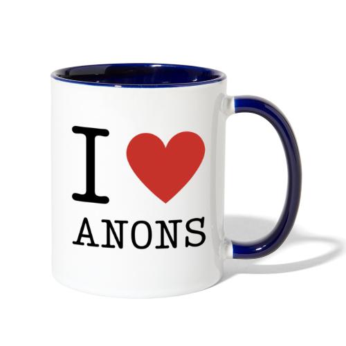 I <3 ANONS - Contrast Coffee Mug