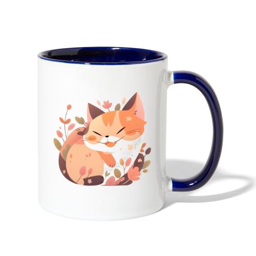 Smiling Cat - Contrast Coffee Mug