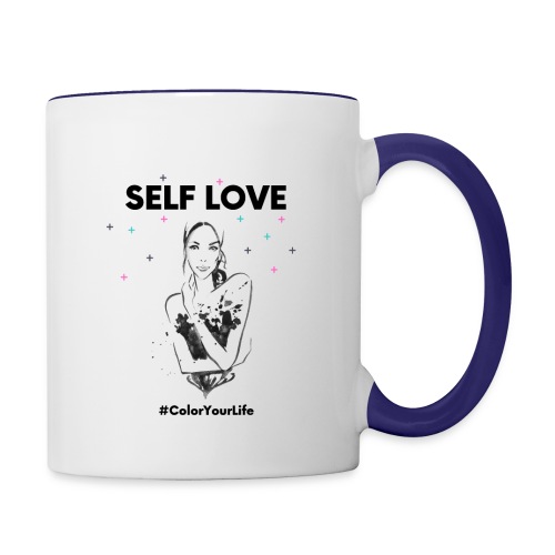 Self Love Black Print - Contrast Coffee Mug