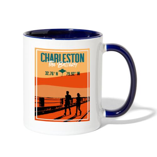 Charleston Life -Downtown Charleston. The Battery - Contrast Coffee Mug