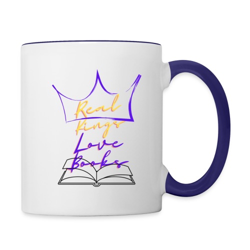 Real Kings Love Books - Contrast Coffee Mug