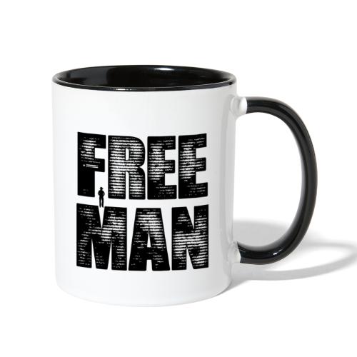 FREE MAN - Black Graphic - Contrast Coffee Mug