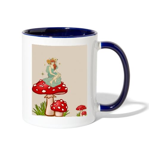 Fairy Amongst The Shrooms - Contrast Coffee Mug