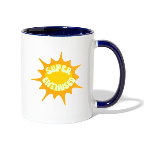 super enthused retro sun 2023 - Contrast Coffee Mug