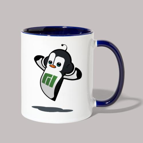 Manjaro Mascot strong left - Contrast Coffee Mug