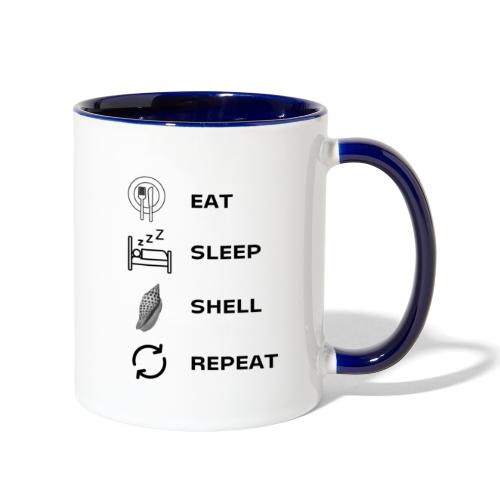 Eat, sleep, shell, repeat - Contrast Coffee Mug
