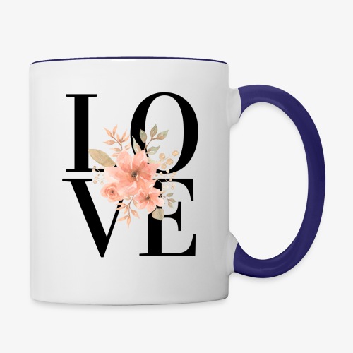 Love Flower T shirt - Contrast Coffee Mug