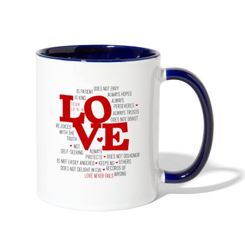 Love by 1 Corinthians 13 - Contrast Coffee Mug