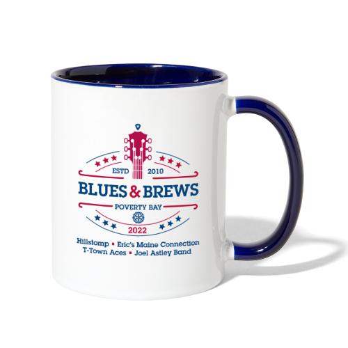 2022 Blues & Brews Guitar - Bands listed - Contrast Coffee Mug