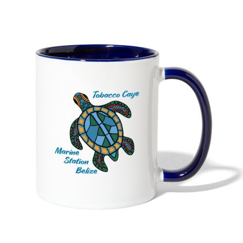 Colourful, tropical turtle design - Contrast Coffee Mug
