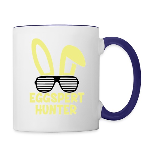 Eggspert Hunter Easter Bunny with Sunglasses - Contrast Coffee Mug