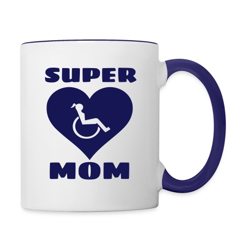 Super wheelchair mom, super mama - Contrast Coffee Mug