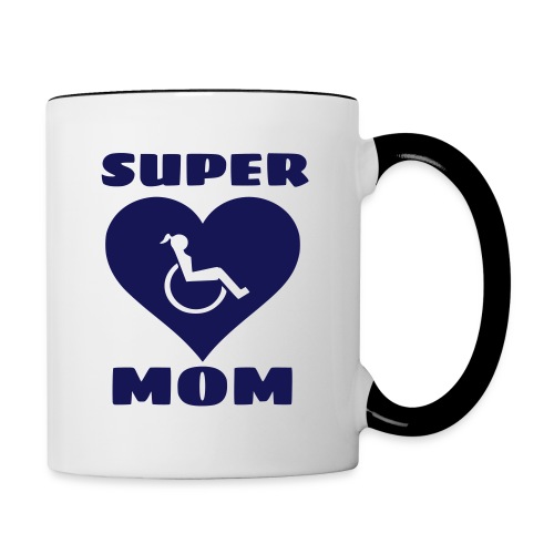 Super wheelchair mom, super mama - Contrast Coffee Mug