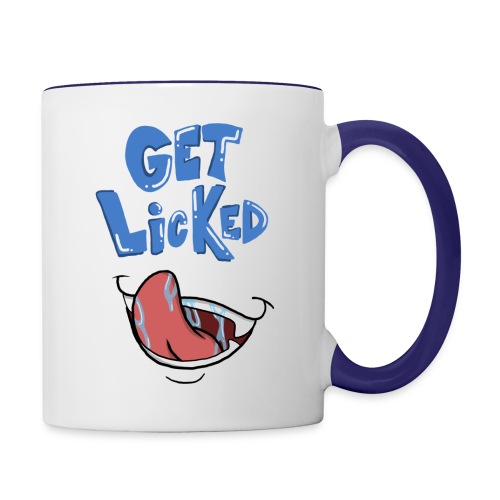 licked shine letters - Contrast Coffee Mug