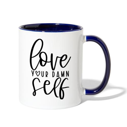 Love Your Damn Self Merchandise and Apparel - Contrast Coffee Mug