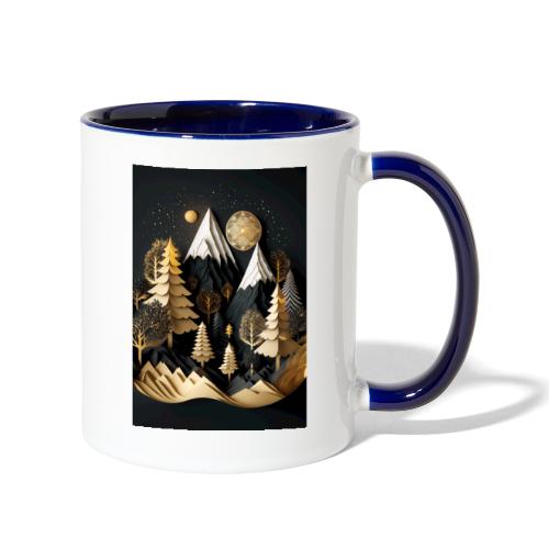 Gold and Black Wonderland - Whimsical Wintertime - Contrast Coffee Mug
