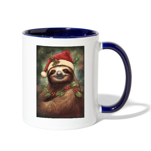 Christmas Sloth - Contrast Coffee Mug