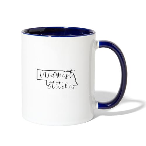 Midwest Stitches logo - Contrast Coffee Mug