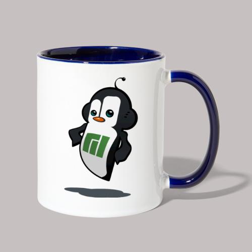 Manjaro Mascot confident right - Contrast Coffee Mug