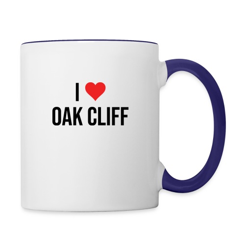 I Love Oak Cliff V1 outlines blk - Contrast Coffee Mug