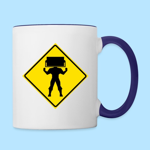 STEAMROLLER MAN SIGN - Contrast Coffee Mug