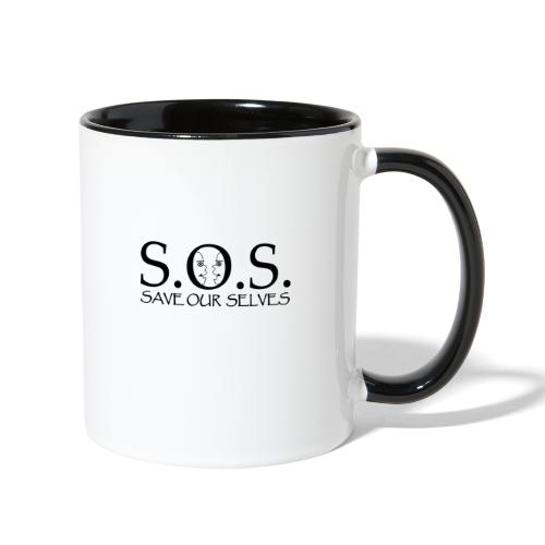 SOS Black on Black - Contrast Coffee Mug