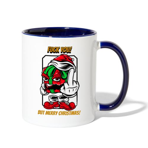 F*ck You But Merry Christmas! - Contrast Coffee Mug