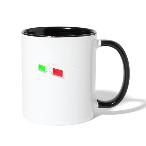 3D red green glasses - Contrast Coffee Mug