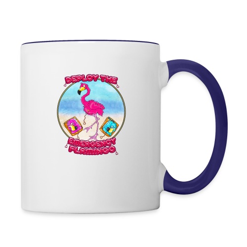Emergency Flamingo - Contrast Coffee Mug