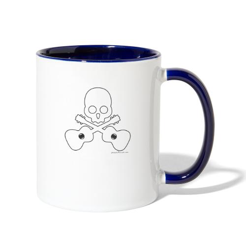 Skull & Cross Uke - White - Contrast Coffee Mug
