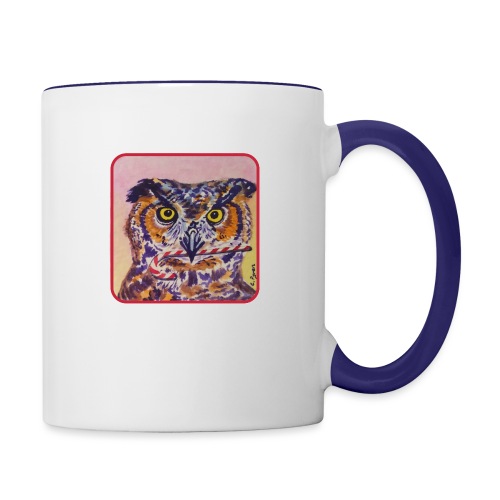 Candy Cane Owl - Contrast Coffee Mug
