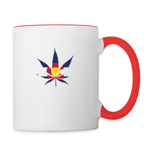 Colorado Pot Leaf Flag - Contrast Coffee Mug