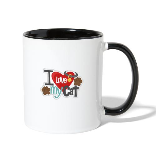  i love my cat  - Contrast Coffee Mug