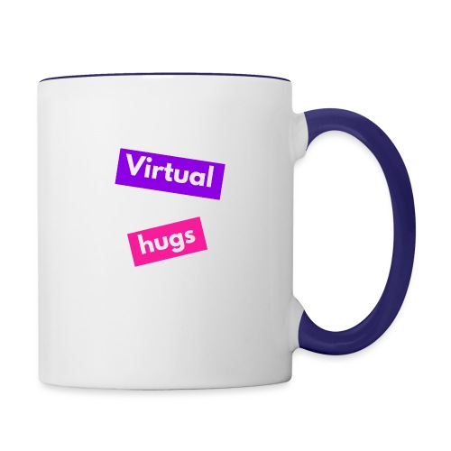 Virtual hugs - Contrast Coffee Mug