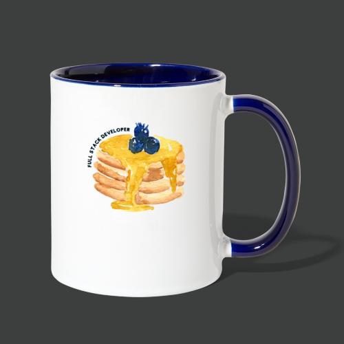 full stack pancake developer sticker - Contrast Coffee Mug